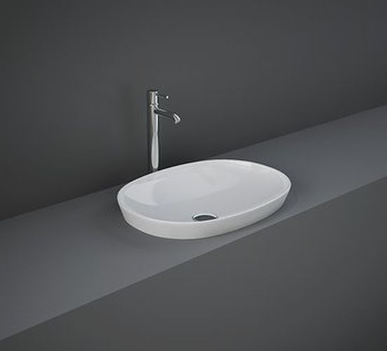 RAK Variant Drop In Oval Washbasin no tap hole NotJustTaps.co.uk